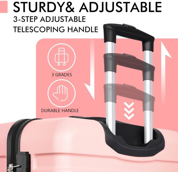 AnyZip 20-Inch Carry-On Suitcase (Pink)