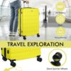 AnyZip 20-Inch Carry-On Suitcase (Yellow)