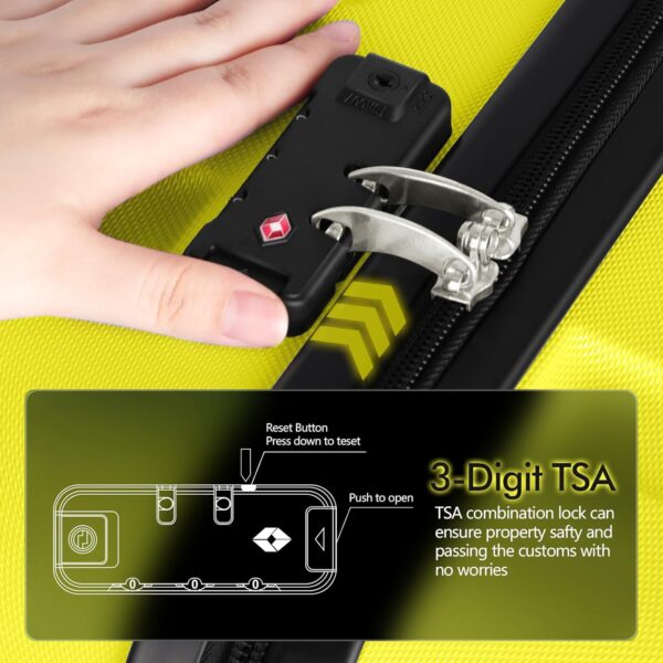 AnyZip 20-Inch Carry-On Suitcase (Yellow)