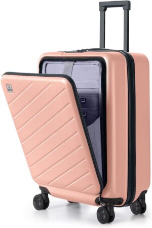 AnyZip 20-Inch Carry-On Suitcase with Laptop Compartment (Pink)