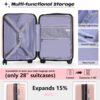 AnyZip 20-Inch Carry-On Suitcase with Laptop Compartment (Pink)