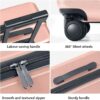 AnyZip 20-Inch Carry-On Suitcase with Laptop Compartment (Pink)