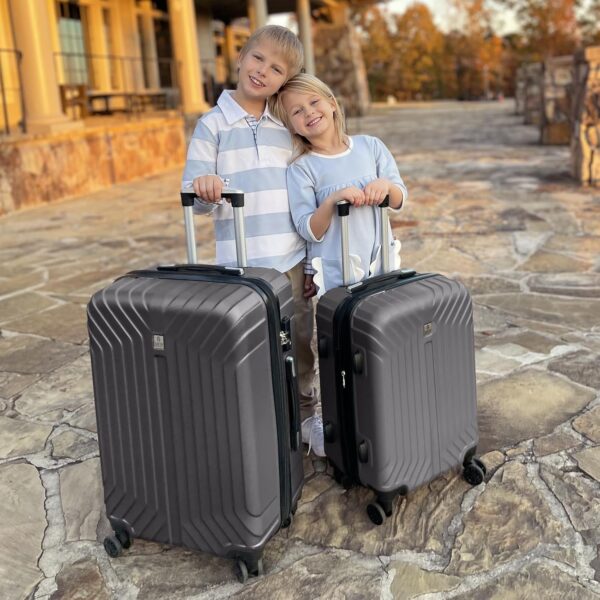 AnyZip 20-Inch Expandable Carry-On Suitcase (Grey)
