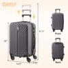 AnyZip 20-Inch Expandable Carry-On Suitcase (Grey)