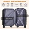 AnyZip 20-Inch Expandable Carry-On Suitcase (Grey)