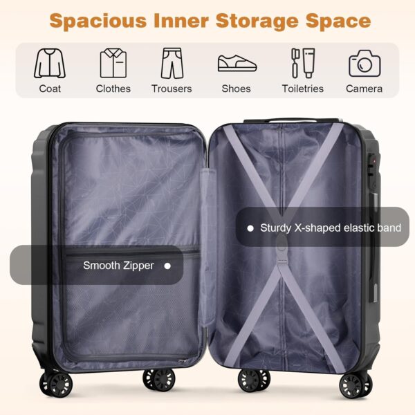 AnyZip 20-Inch Expandable Carry-On Suitcase (Grey)
