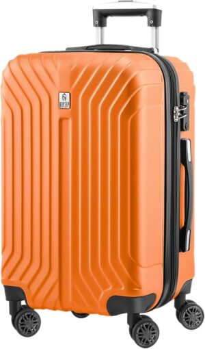 AnyZip Expandable Carry-On Luggage, 20" Orange