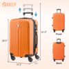 AnyZip Expandable Carry-On Luggage, 20" Orange