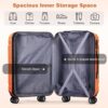 AnyZip Expandable Carry-On Luggage, 20" Orange