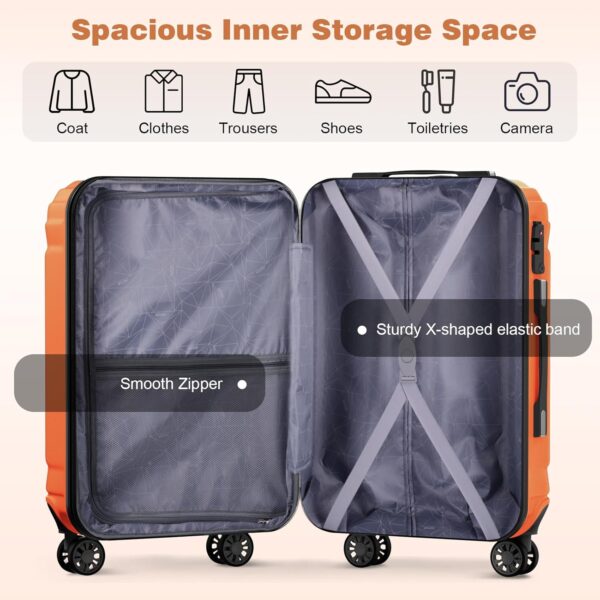 AnyZip Expandable Carry-On Luggage, 20" Orange