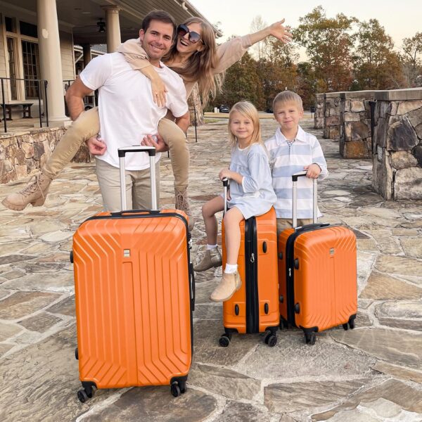 AnyZip Expandable Carry-On Luggage, 20" Orange