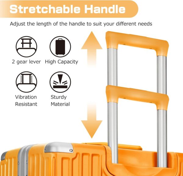 AnyZip 24-Inch Aluminium Frame Suitcase (Orange)