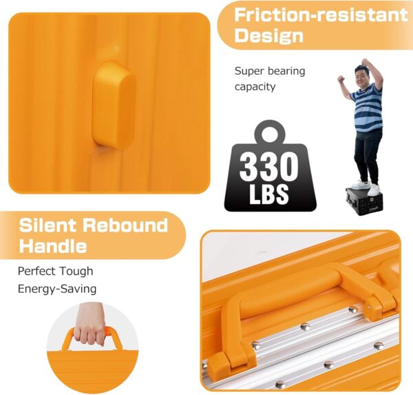 AnyZip 24-Inch Aluminium Frame Suitcase (Orange)