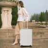 AnyZip 24-Inch Aluminium Frame Suitcase (White)