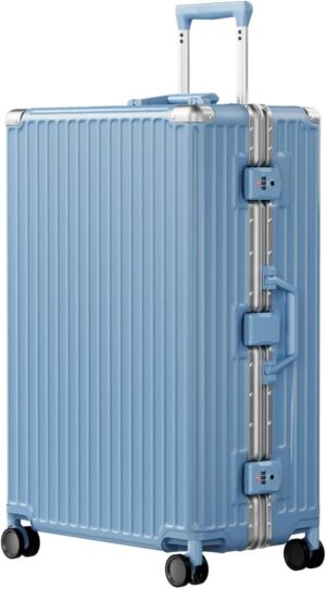 AnyZip 28-Inch Aluminium Frame Suitcase (Haze Blue)