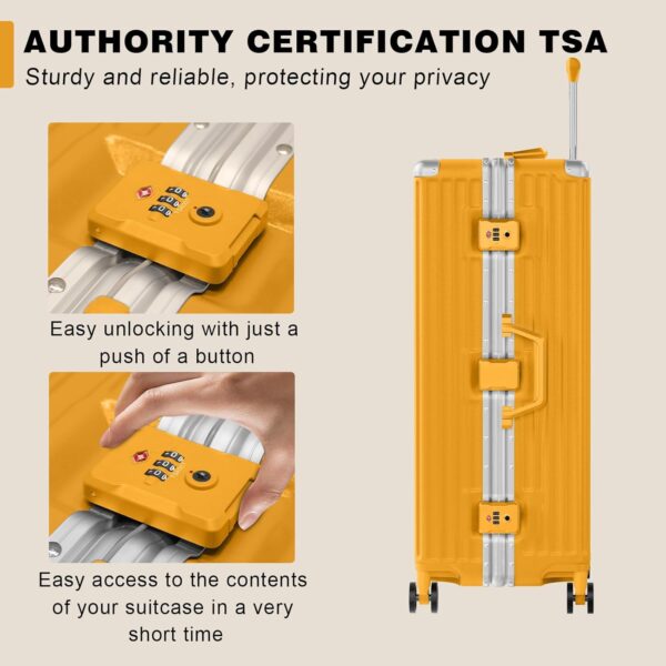 AnyZip 28-Inch Aluminium Frame Suitcase Orange