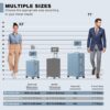 AnyZip 2-Piece Aluminium Frame Luggage Set – 20" Carry-On & 28" Checked Zipperless Suitcases with TSA Lock & Spinner Wheels (Hazeblue)