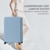 AnyZip 2-Piece Aluminium Frame Luggage Set – 20" Carry-On & 28" Checked Zipperless Suitcases with TSA Lock & Spinner Wheels (Hazeblue)