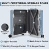 AnyZip 2-Piece Aluminium Frame Luggage Set – 20" Carry-On & 28" Checked Zipperless Suitcases with TSA Lock & Spinner Wheels (Hazeblue)