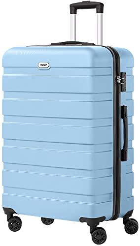 Version 1.0.0 AnyZip Luggage PC ABS Hardside Lightweight Suitcase with 4 Universal Wheels TSA Lock Checked-Large 28 Inch Light Blue